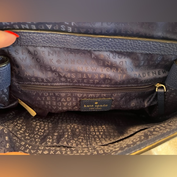 NWT Kate Spade blue pebble leather shoulder bag - Picture 7 of 8